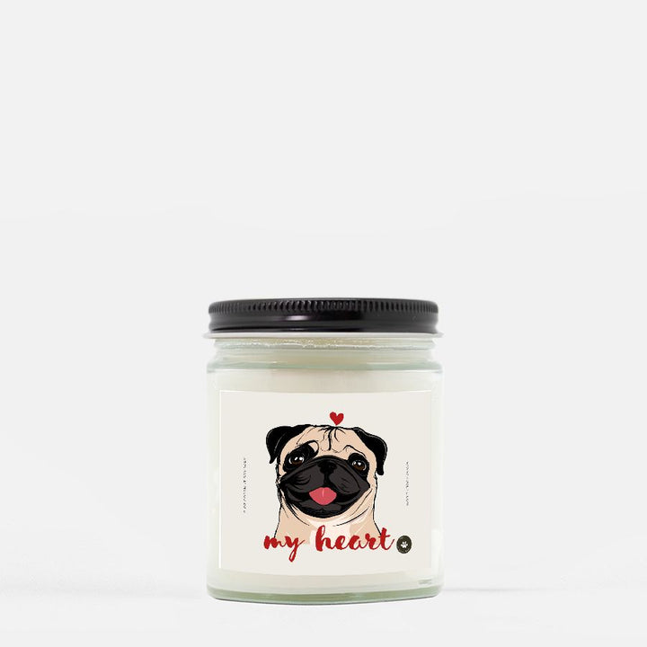 My Heart Belongs to a Pug Hand Poured Candle Pug Life