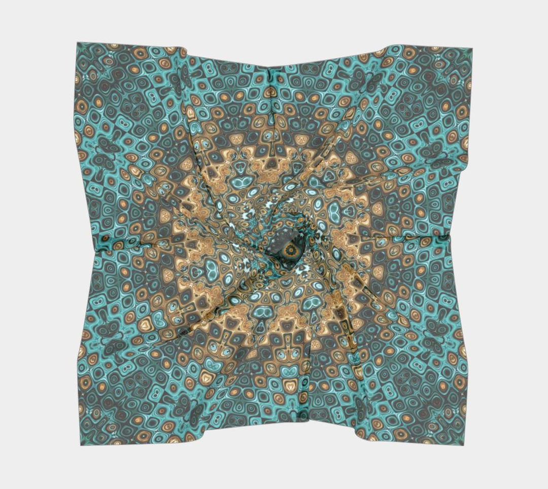 Pug Head Kaleidoscope Square Scarf Pug Life