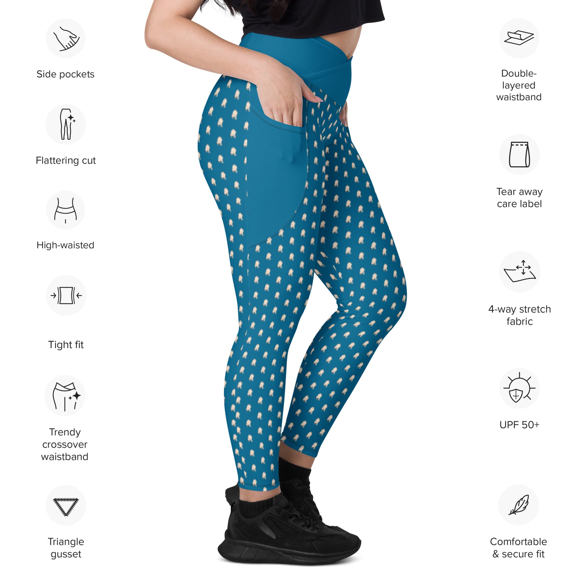 Pug Butt athletic leggings with pockets