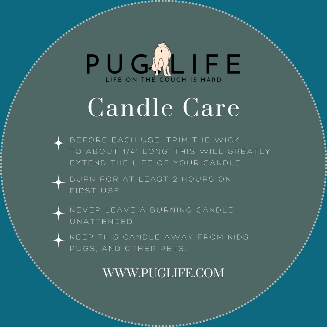 Pug Life Logo Candle Pug Life