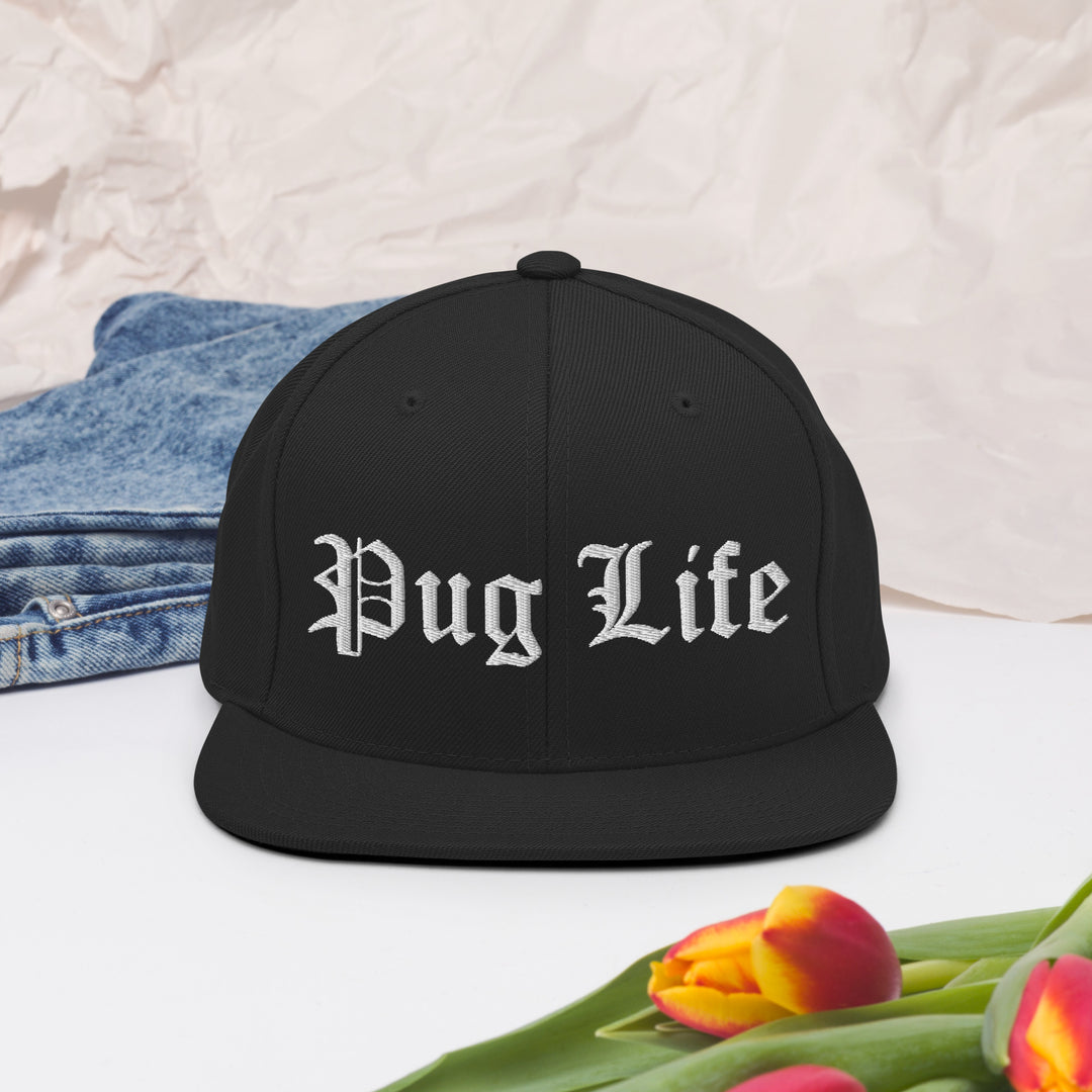 OG Pug Life Embroidered Snapback Hat Pug Life