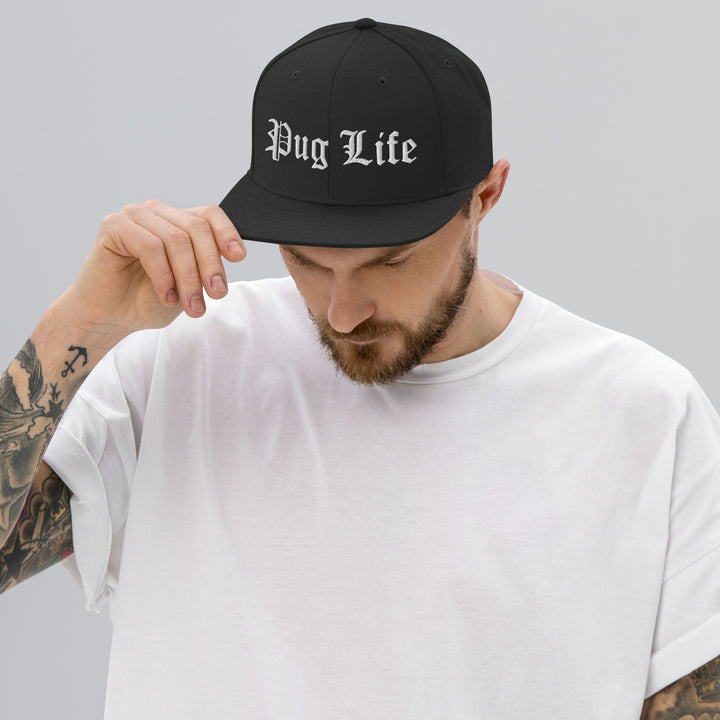 OG Pug Life Embroidered Snapback Hat Pug Life