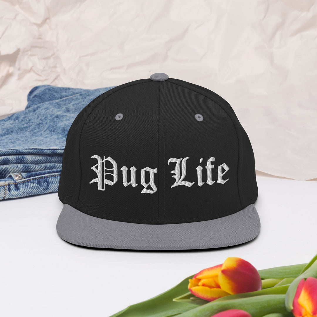 OG Pug Life Embroidered Snapback Hat Pug Life