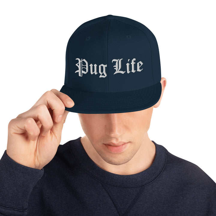 OG Pug Life Embroidered Snapback Hat Pug Life