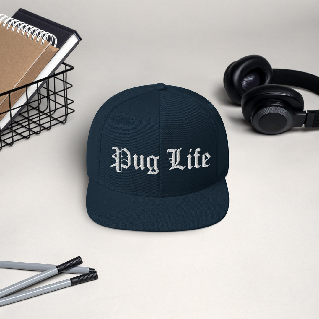 OG Pug Life Embroidered Snapback Hat Pug Life