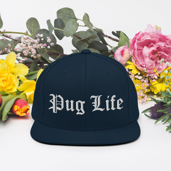 OG Pug Life Embroidered Snapback Hat Pug Life