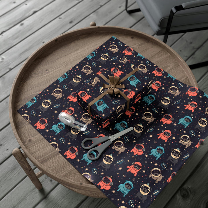 Space Pug Sustainably Printed Gift Wrap Pug Life