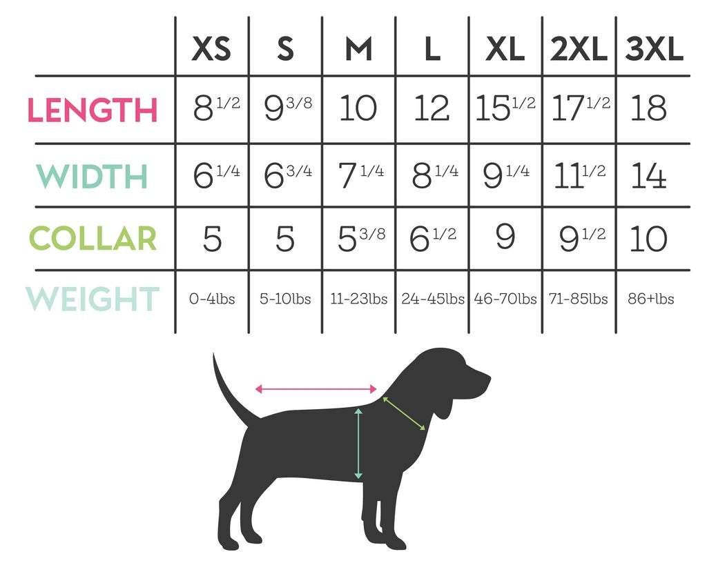 Average pug neck store size