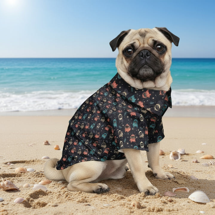Space Pug Pet Aloha Shirt